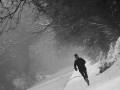 Runner in the snow by Gionatan D'Addea